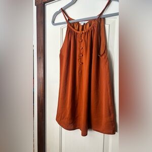 Spaghetti straps Button-Front Camisole size Large